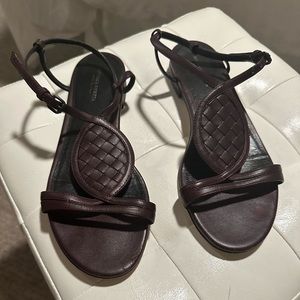 Bottega Veneta Brown Flat Sandals Size 37